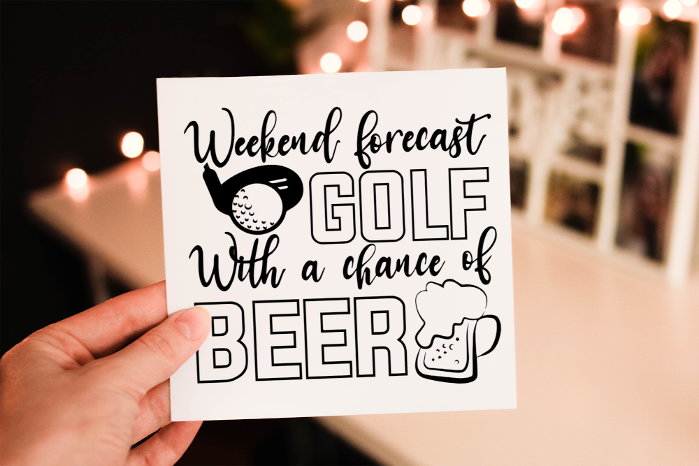 Golf Birthday Card, Friend Birthday Card, Card for Birthday - Click Image to Close